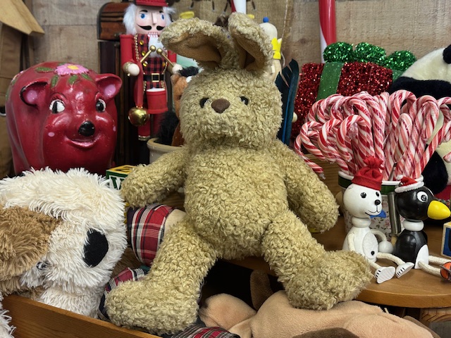 The first toy rabbit Santa built in his workshop