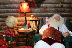 Santa Paul resting after a long day in the Workshop