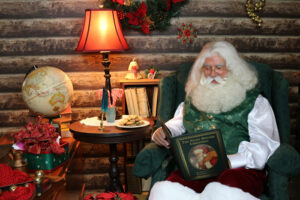 Santa Paul reading 'Twas the Night Before Christmas