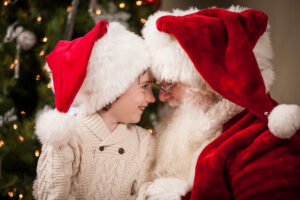 Santa Paul Home Visit with a child in the Asheville and Hendersonville area