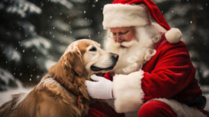 Santa and his dog