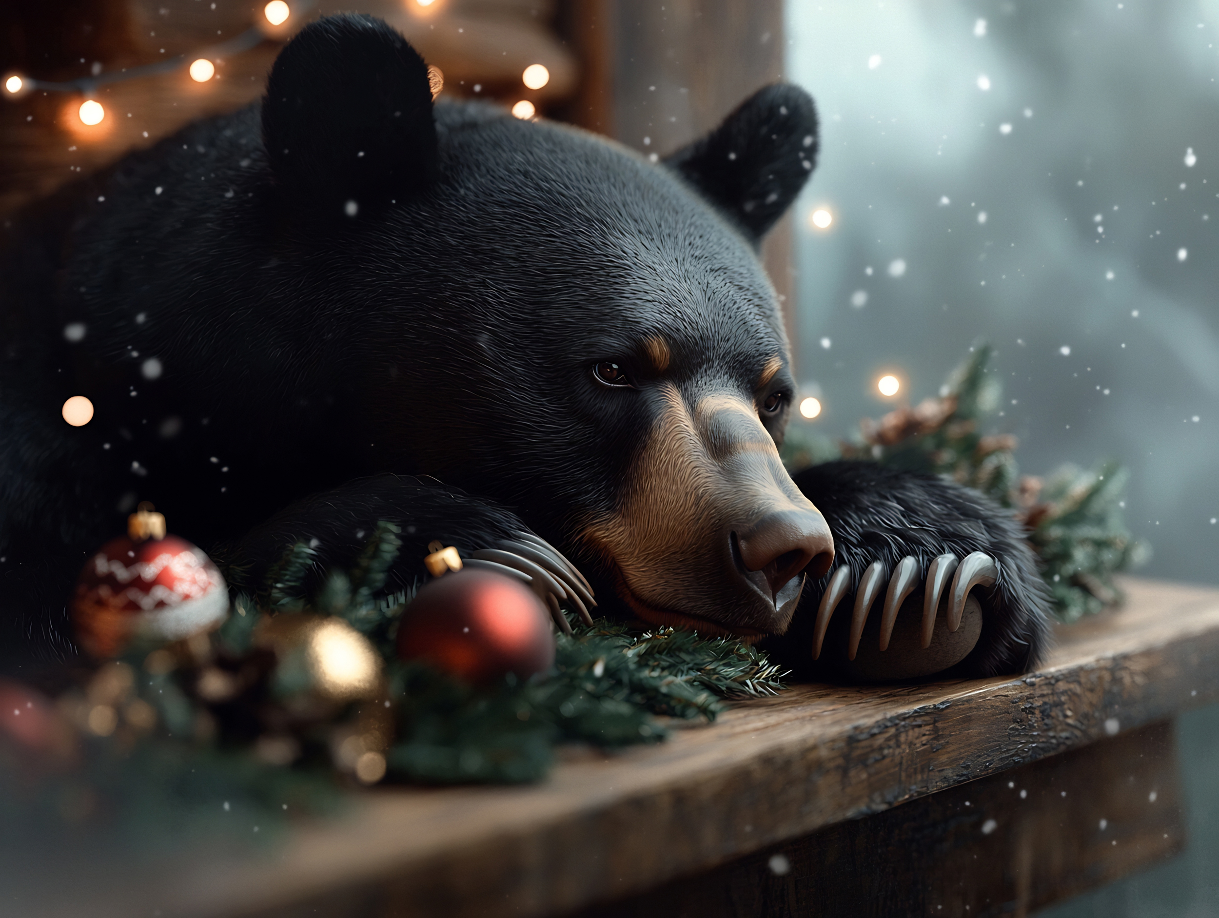 Santa and the Christmas Bear.