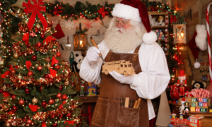 Santa making a fire truck